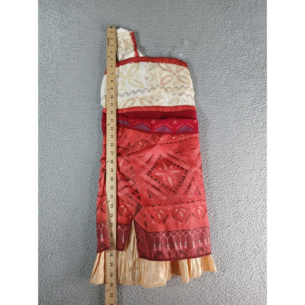 Disney Moana 2 Costume Girls Small (4-6X) Red Kids Dress NWOT - Picture 3 of 7